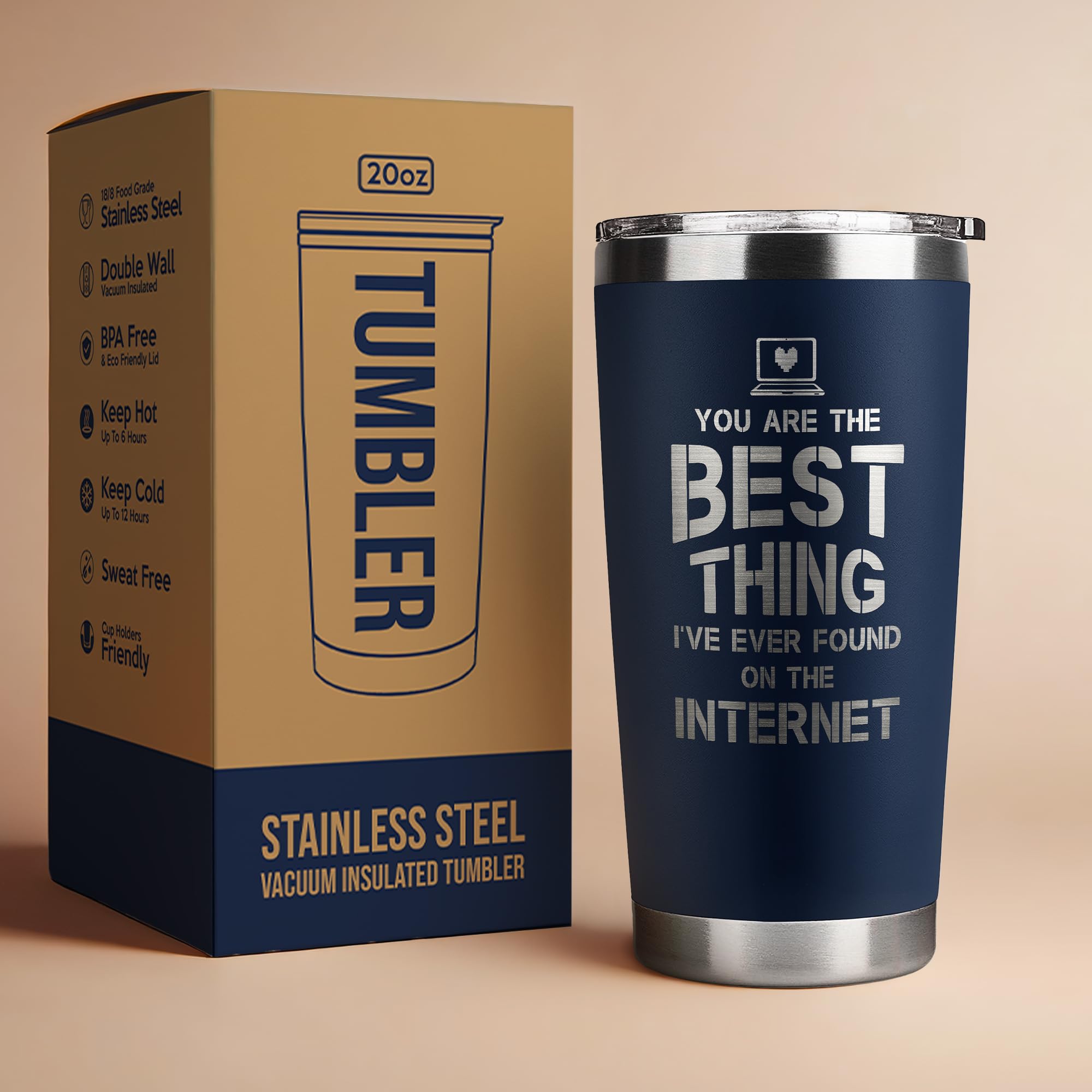 SUCHAGIFT steaming hot drink in tumbler proving thermal retention benefits safely
