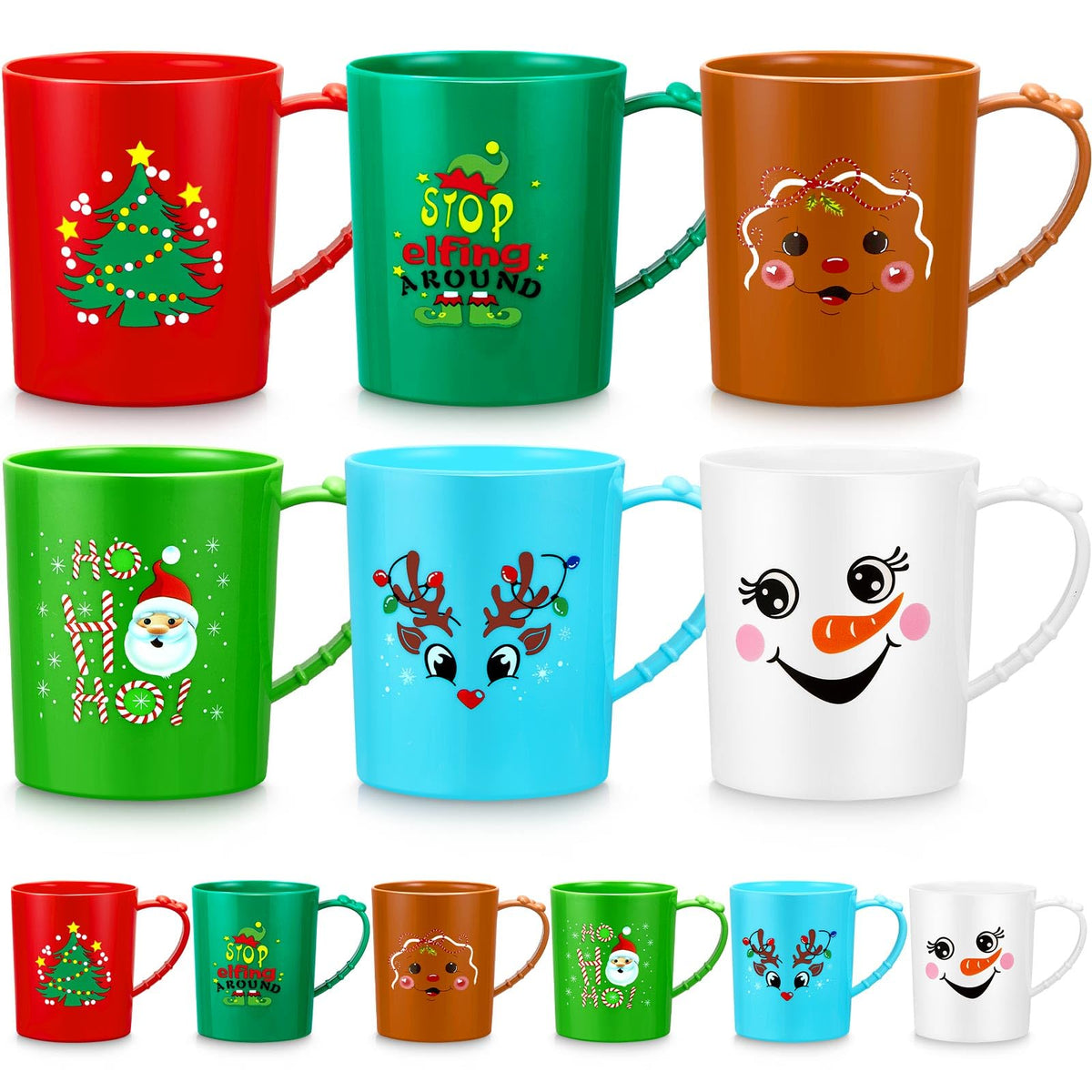 Suclain front packaging showing full 12-piece festive mug set and convenience