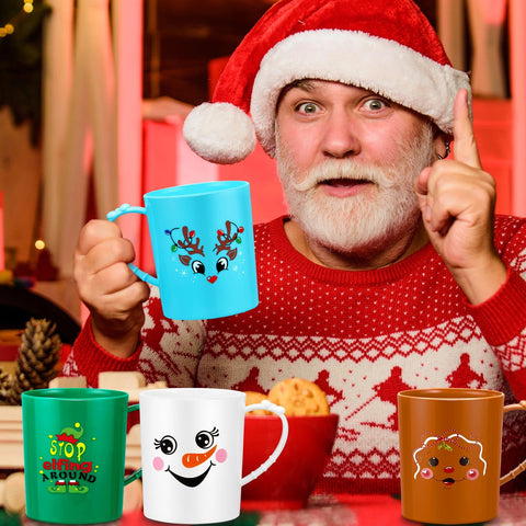 Suclain mugs in a holiday table setting showing festive entertaining appeal