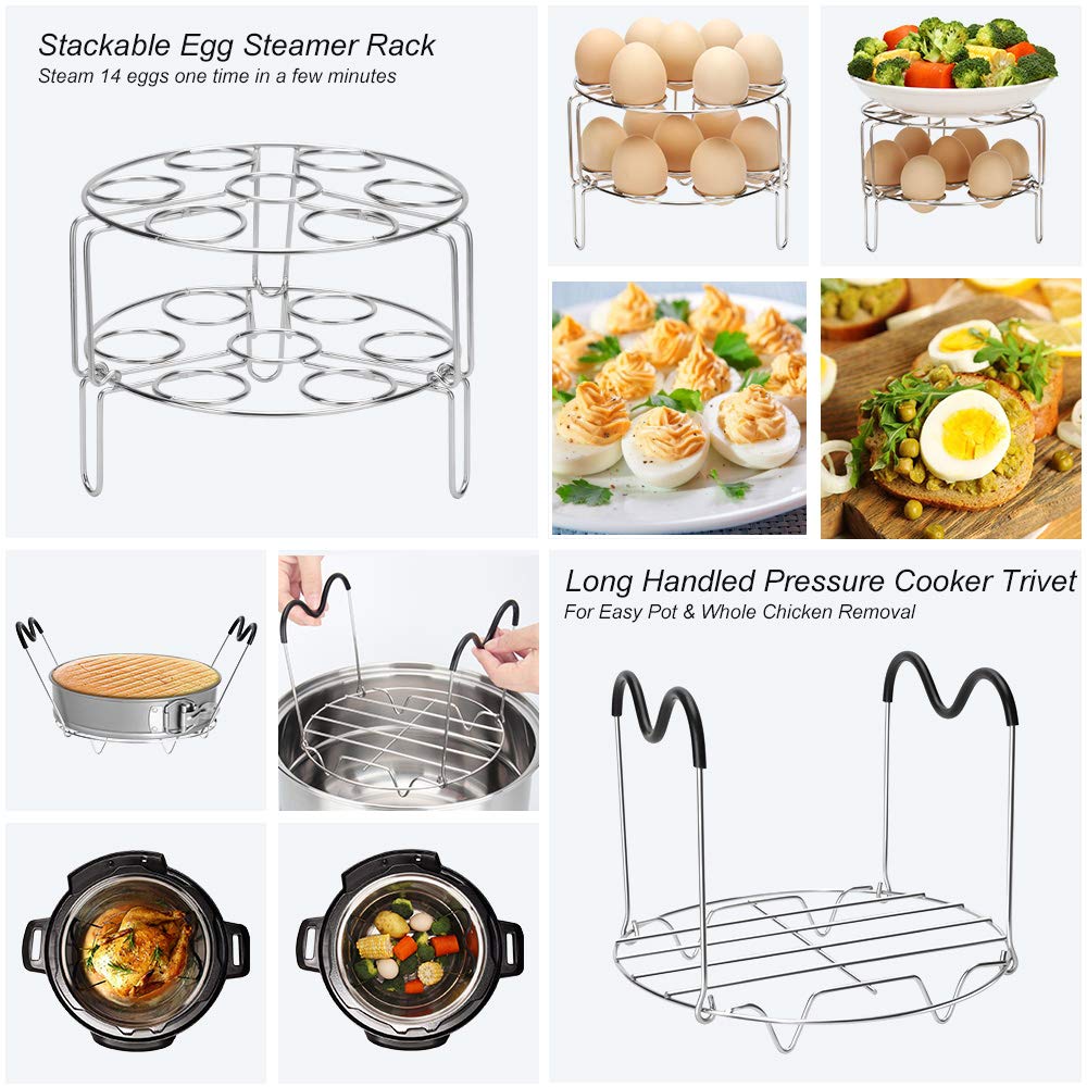 Sugaroom steamer trivet with silicone handles for safe pot removal