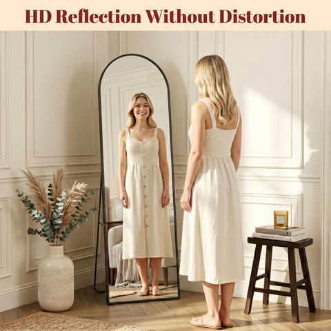 Suidia mirror in bedroom lifestyle scene enlarging and brightening the room benefit
