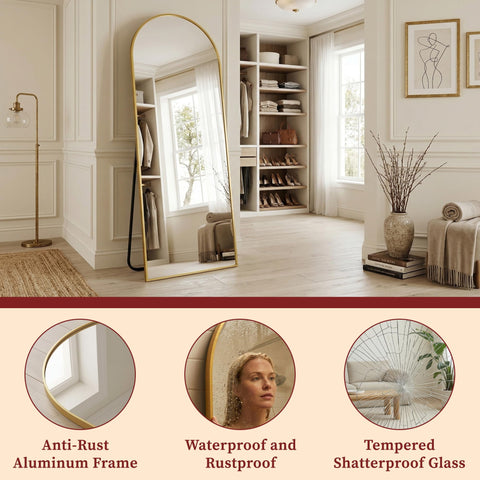 Suidia wall-mounted mirror in dressing room, secure installation and polished look