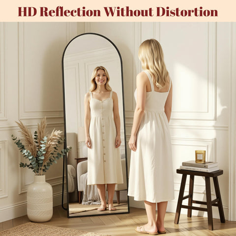 Suidia wall-mounted mirror in bedroom brightening space and enhancing depth