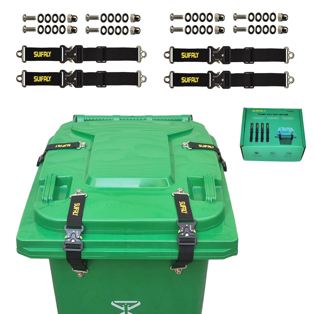 suifaly front pack showing four straps and benefits
