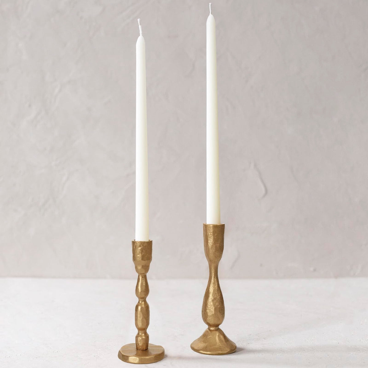 SUJUN front view of paired candle holders showing balanced silhouette and elegance