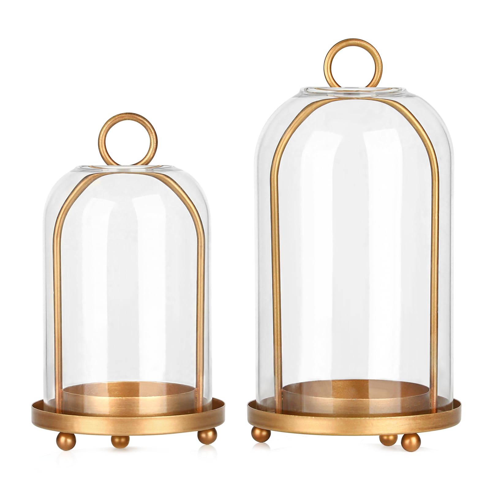 SUJUN front view of two brass lanterns showing vintage warmth and balance