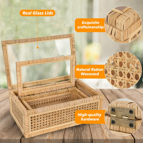 SUJUN detailed rattan weave close-up showing handcrafted texture and rustic warmth benefit