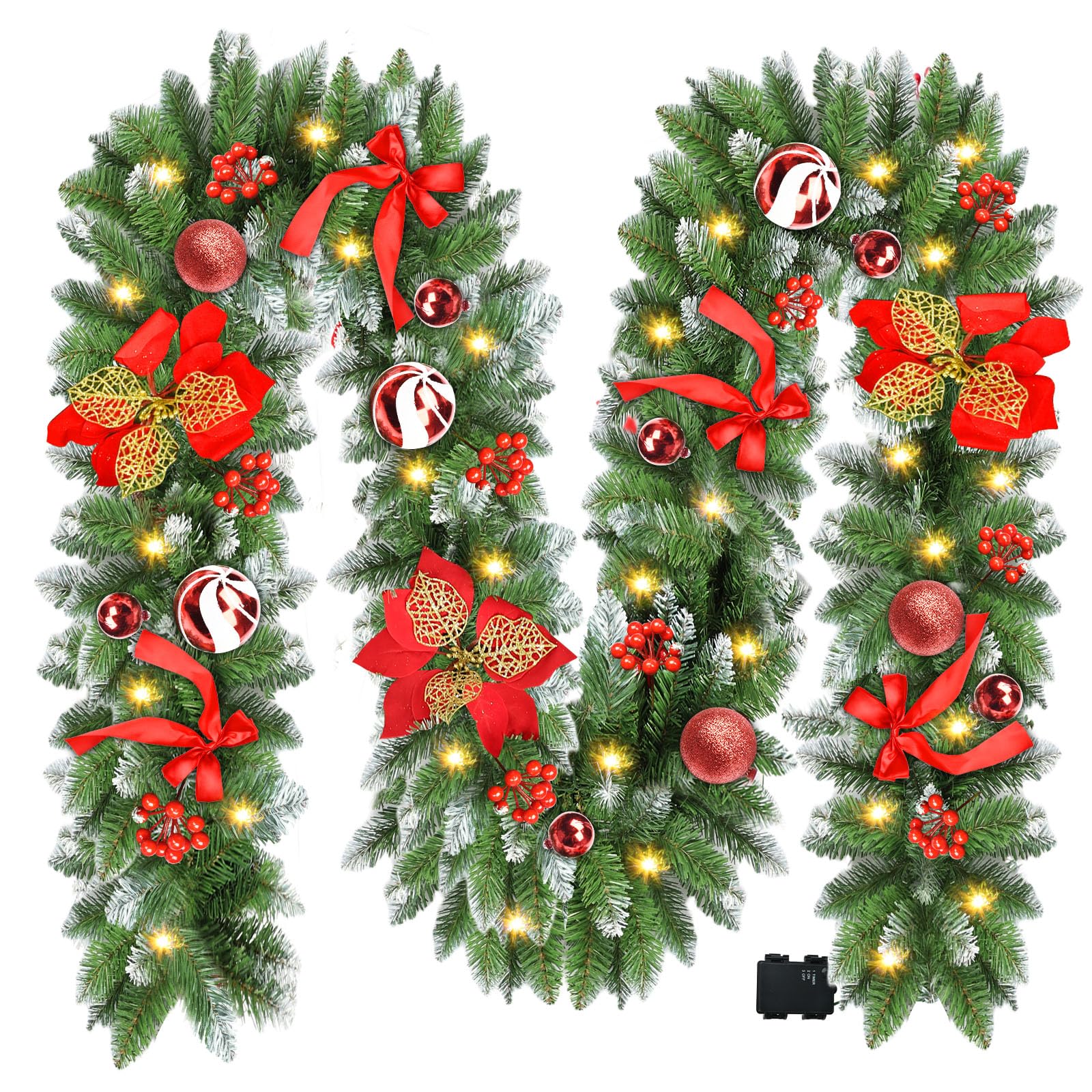 sukaudiz garland front view showing full lush coverage and festive look