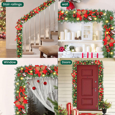sukaudiz garland on mantel displaying instant seasonal ambiance