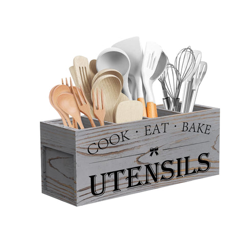 Suli front view showing holder on counter and organized utensils for quick access