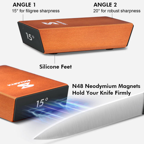 SULLARYA magnetic base detail highlighting secure hold and stable sharpening
