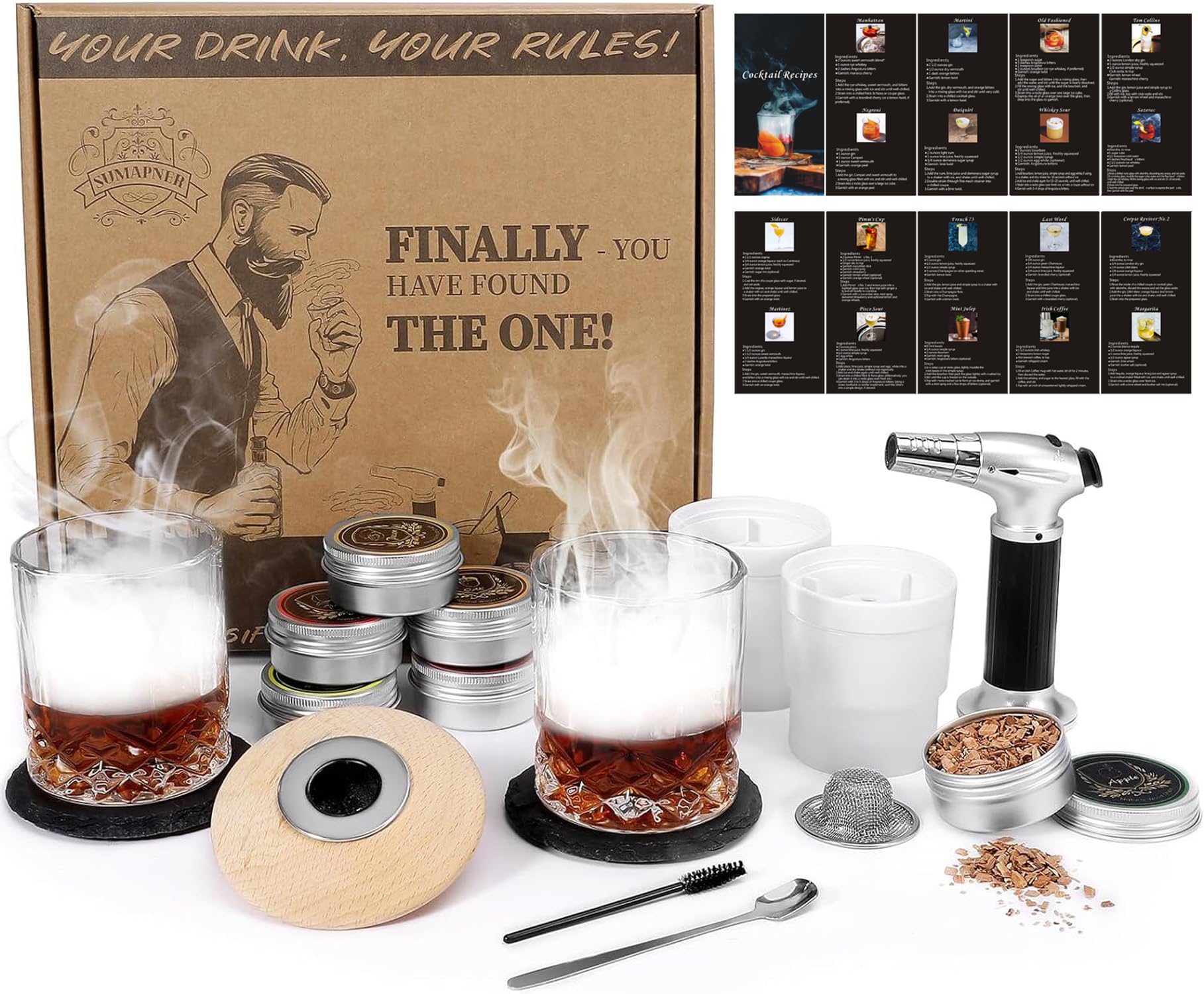 Sumapner front packaging showing full smoker kit and accessories