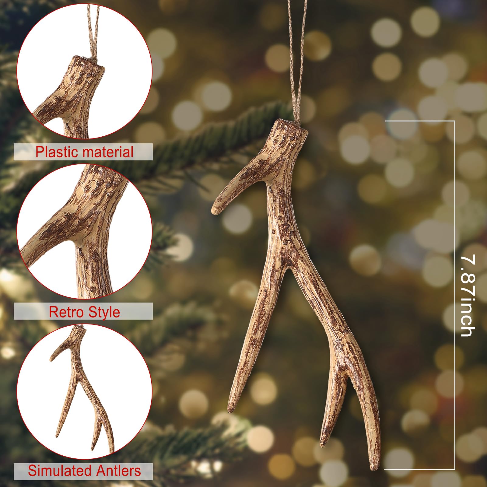 Sumind antler texture close-up highlighting realistic grain and rustic appeal