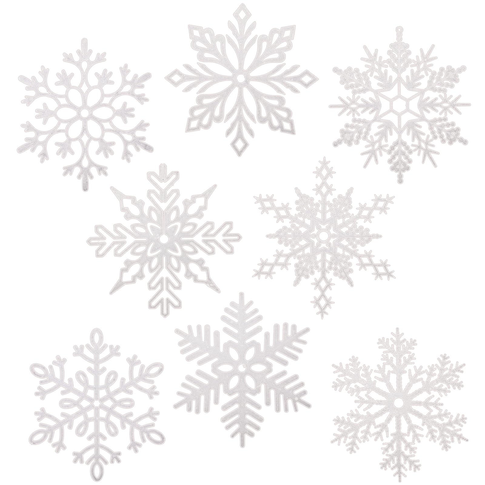 Sumind white snowflake front view showing full silhouette and easy hanging
