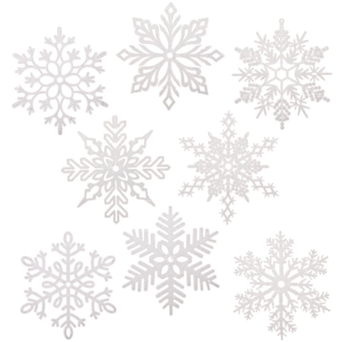 Sumind white snowflake front view showing full silhouette and easy hanging