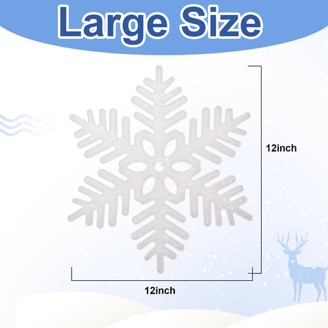 Sumind snowflakes hung on a Christmas tree adding bright winter charm