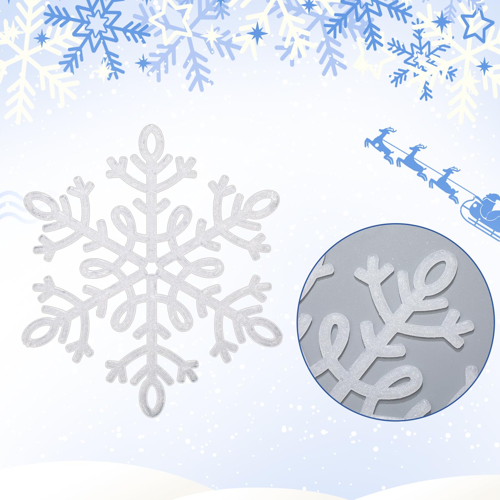 Sumind packaged set of 24 snowflakes ready for storage and gifting