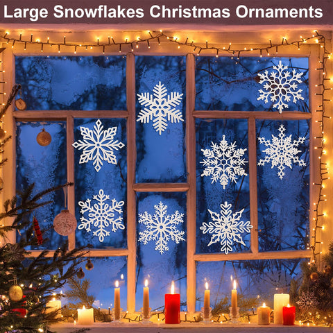 Sumind snowflakes decorating a holiday tiered tray for layered display