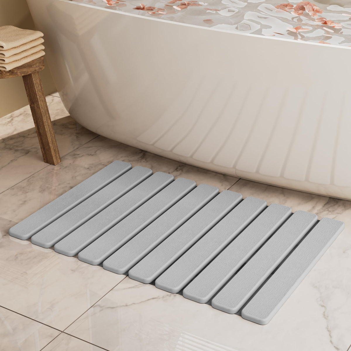 Summer&Kiss stone mat front view showing clean quick-dry surface benefit