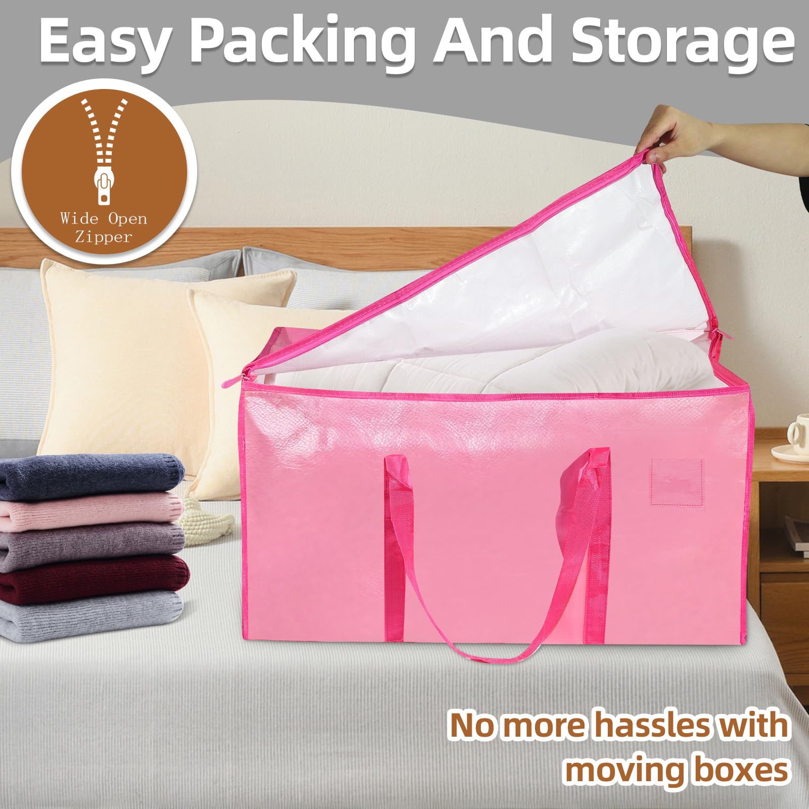 SummitFlare bags filled and stacked in an apartment for efficient space use