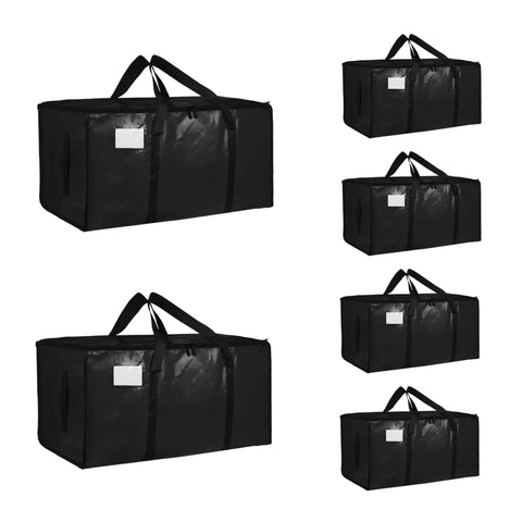 SummitFlare front view of six-pack moving bags showing capacity and convenience