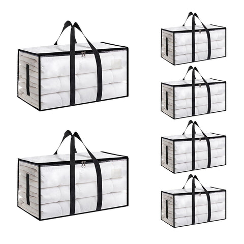 SummitFlare front view of clear packed bag showing capacity and organization