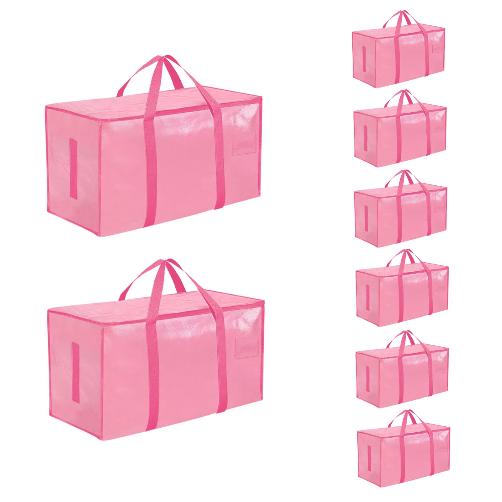 SummitFlare front view of pink moving bag showing capacity and ready-to-use convenience