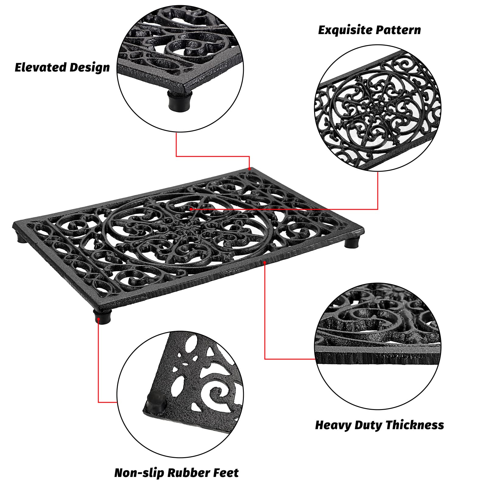 Sumnacon rubber feet detail preventing scratches and improving stability