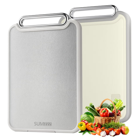 Sumzzz front view showing both stainless and PP sides for hygienic use