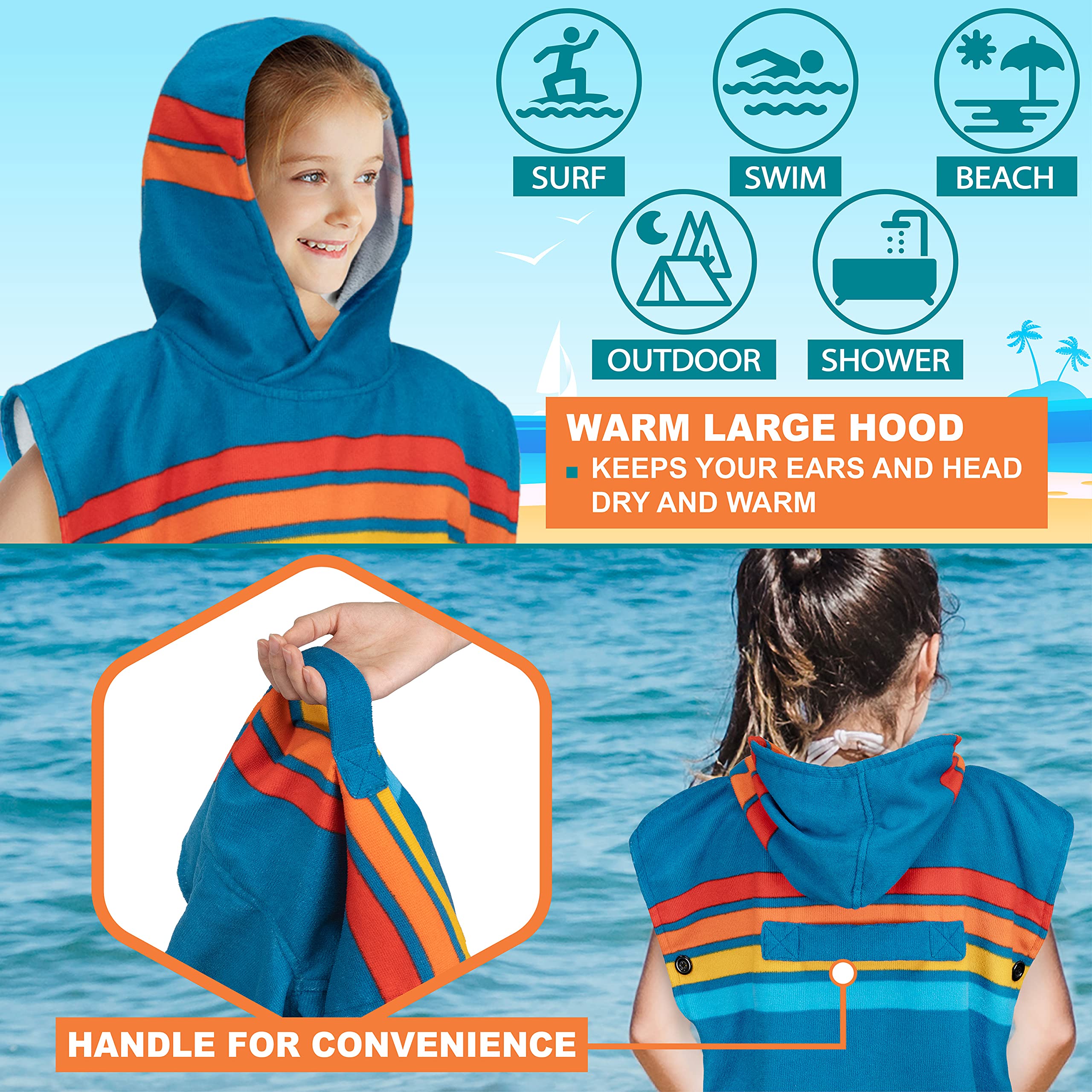 SUN CUBE pocket detail holding goggles for convenient storage at pool