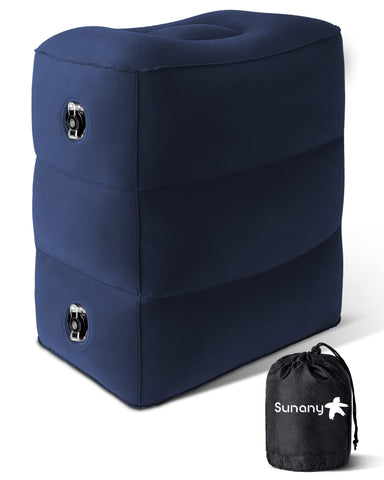 Sunany front view of inflated foot rest showing stable support