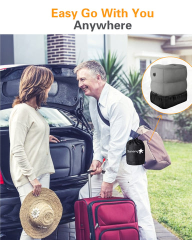 Sunany compact drawstring bag with packed footrest for effortless carry and storage