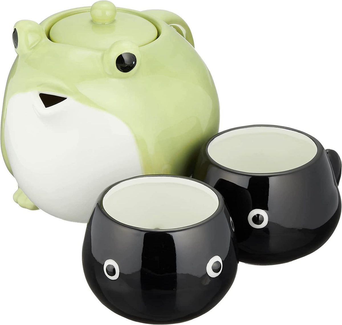 Sunart frog teapot front view showing charming design and easy handling