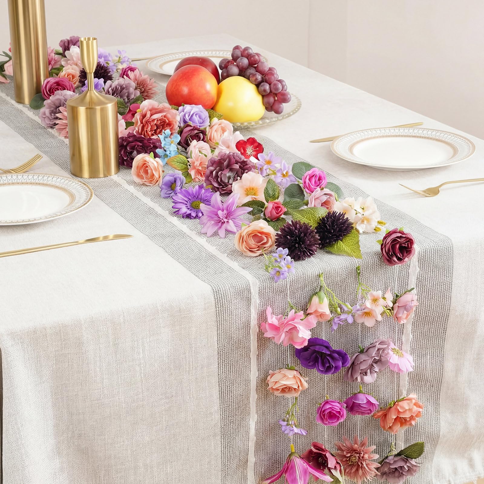 Suncalla garland held in hand to show length and flexible scale benefit