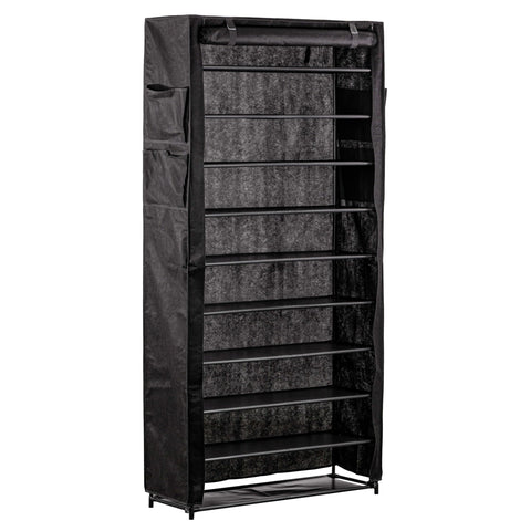 Sundaze front view with cover showing compact, protected shoe storage