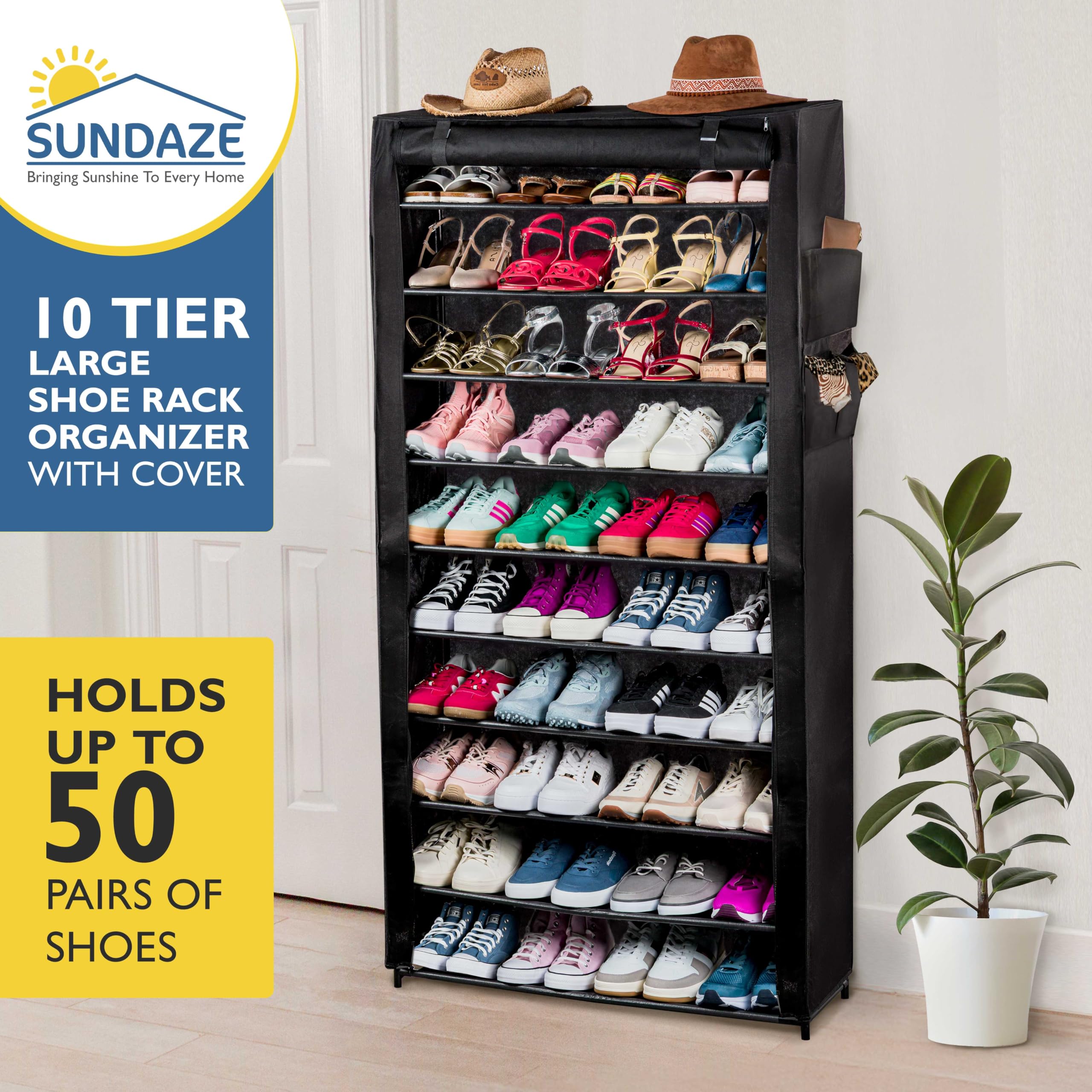 Sundaze open zippered cover revealing shoes for quick access