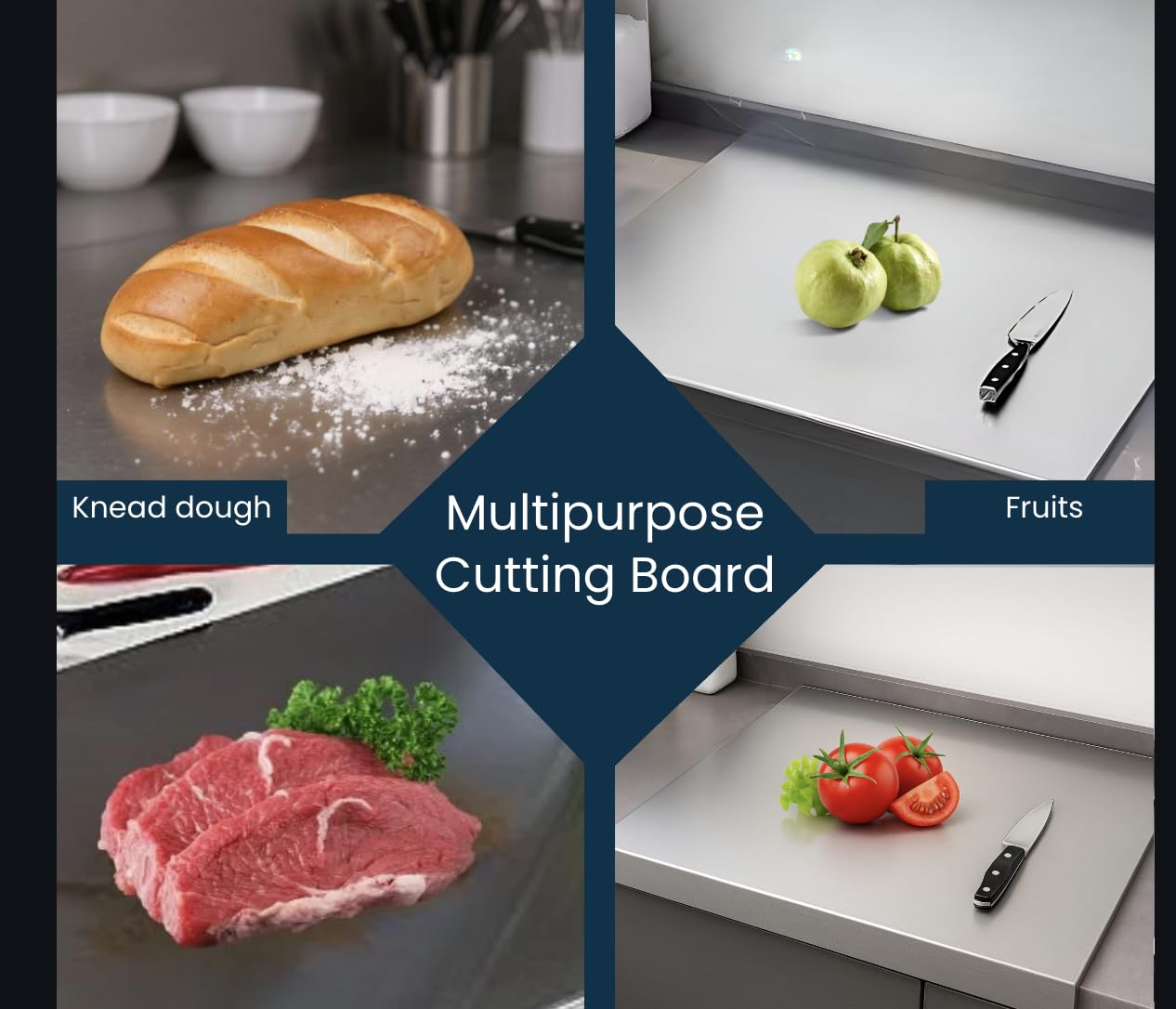Suneville thin profile stacked for space-saving storage in modern kitchens