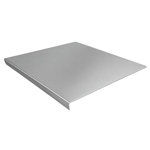Suneville front view of stainless steel cutting board showing smooth hygienic surface