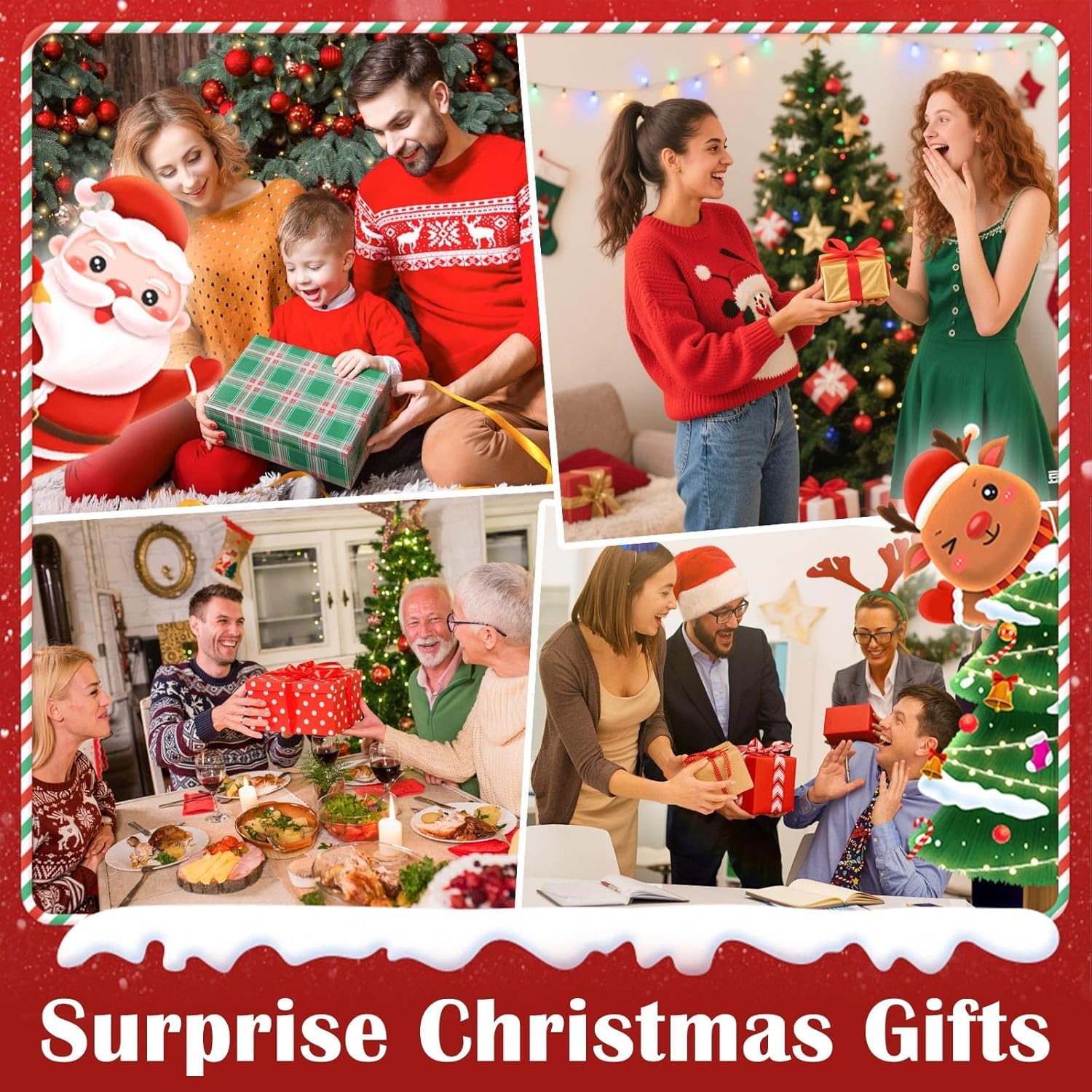 SUNFACE luxury red gift box with ribbon ready to give and immediate display