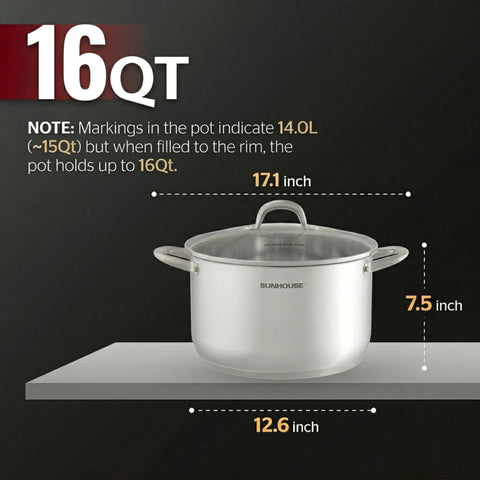 Sunhouse tempered glass lid close-up with steam vent for monitoring without lifting