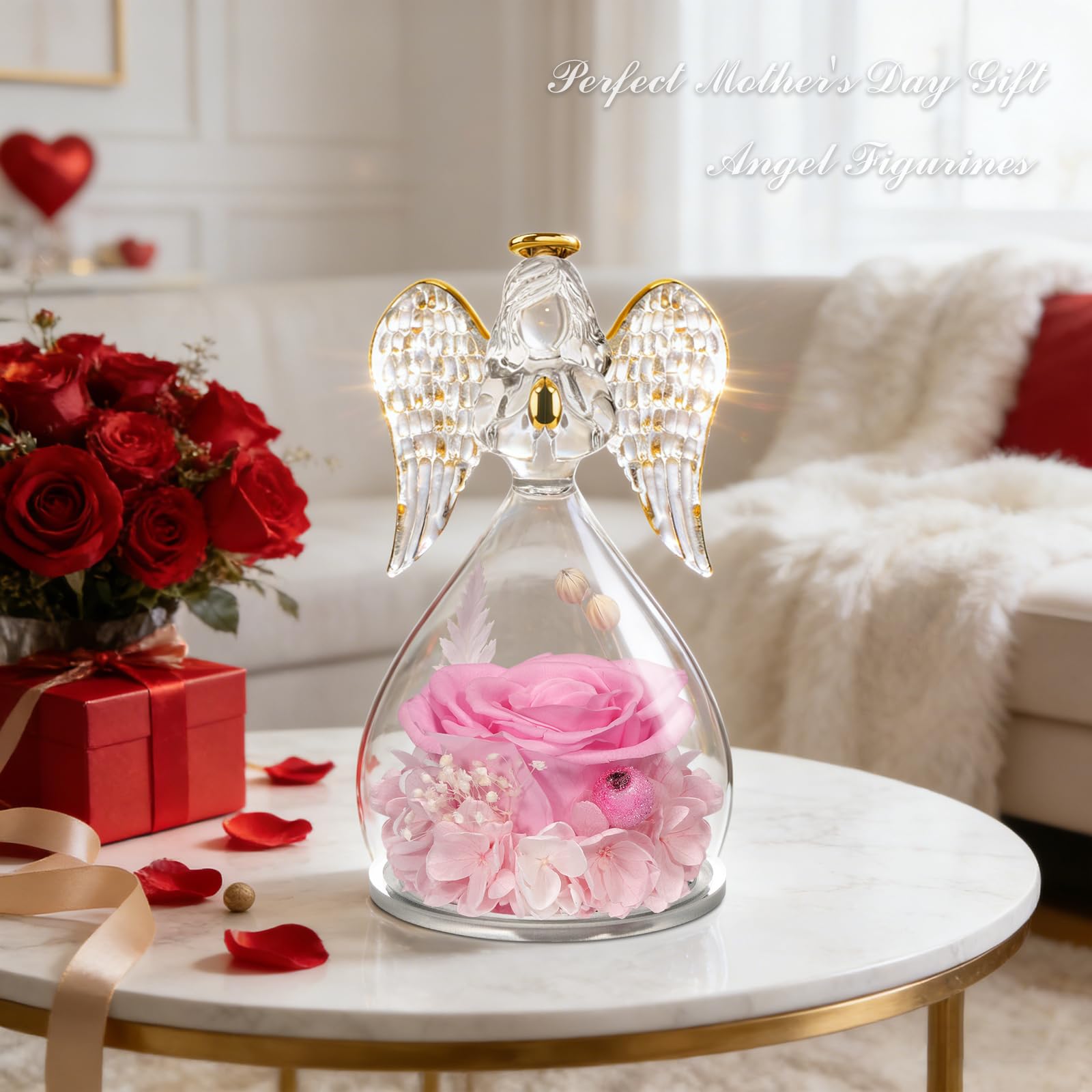 Sunia close-up of preserved rose petals highlighting long-lasting beauty