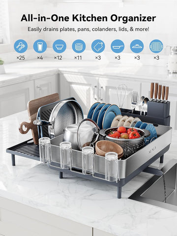 SUNLY three-direction drain spout channeling water into sink