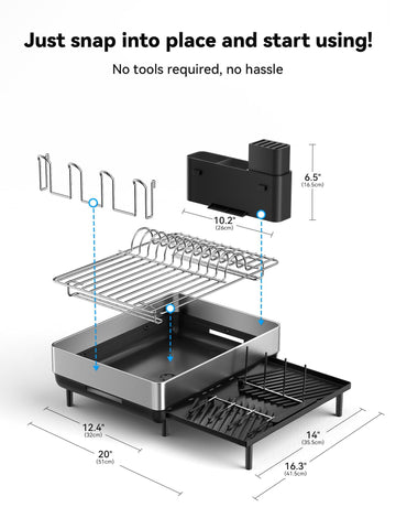 SUNLY in use with pots and plates demonstrating heavy-duty support and organization benefit