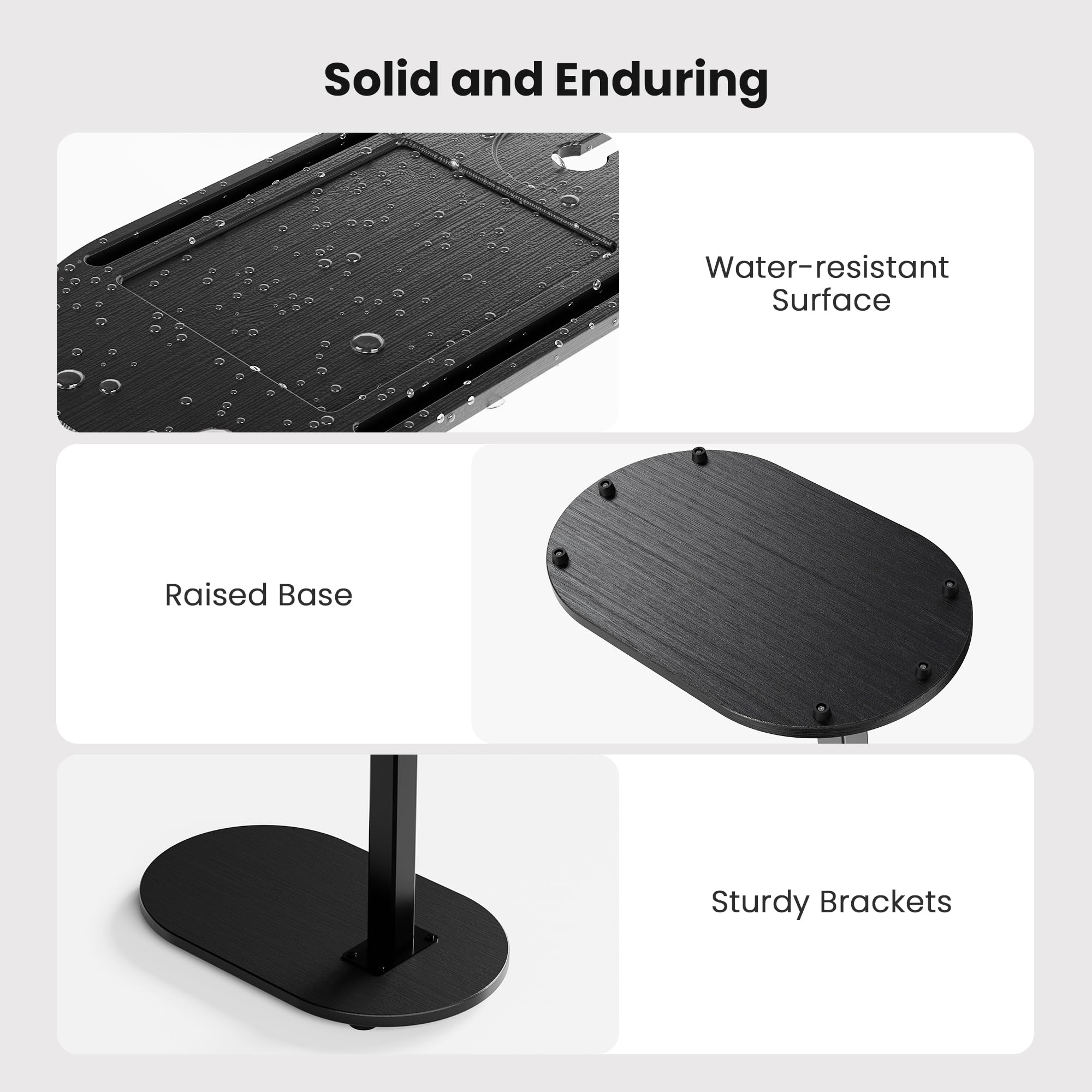 Sunnacate compartments holding phone glass soap and towel for convenience