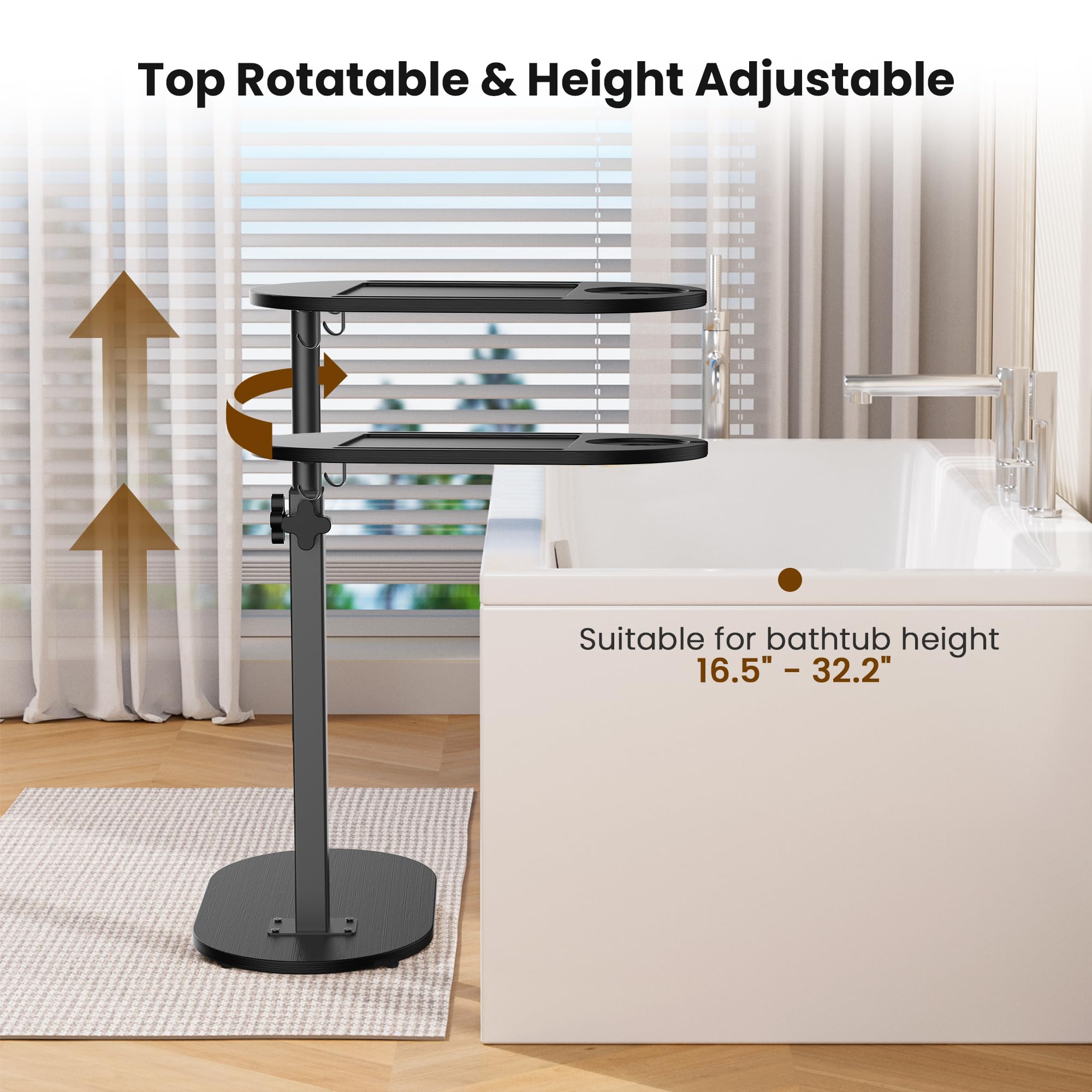 Sunnacate swivel top turning to reduce footprint and increase flexibility