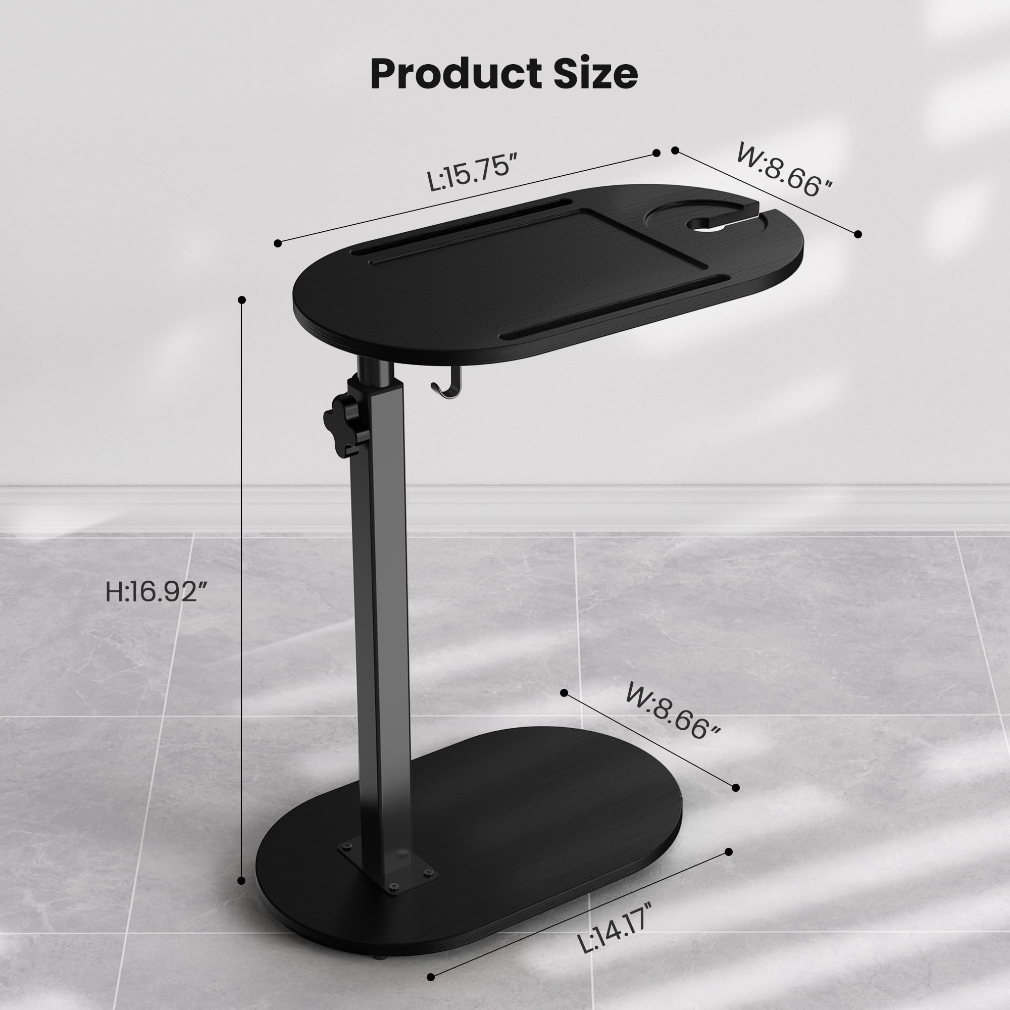 Sunnacate on freestanding tub illustrating compatibility and stylish look