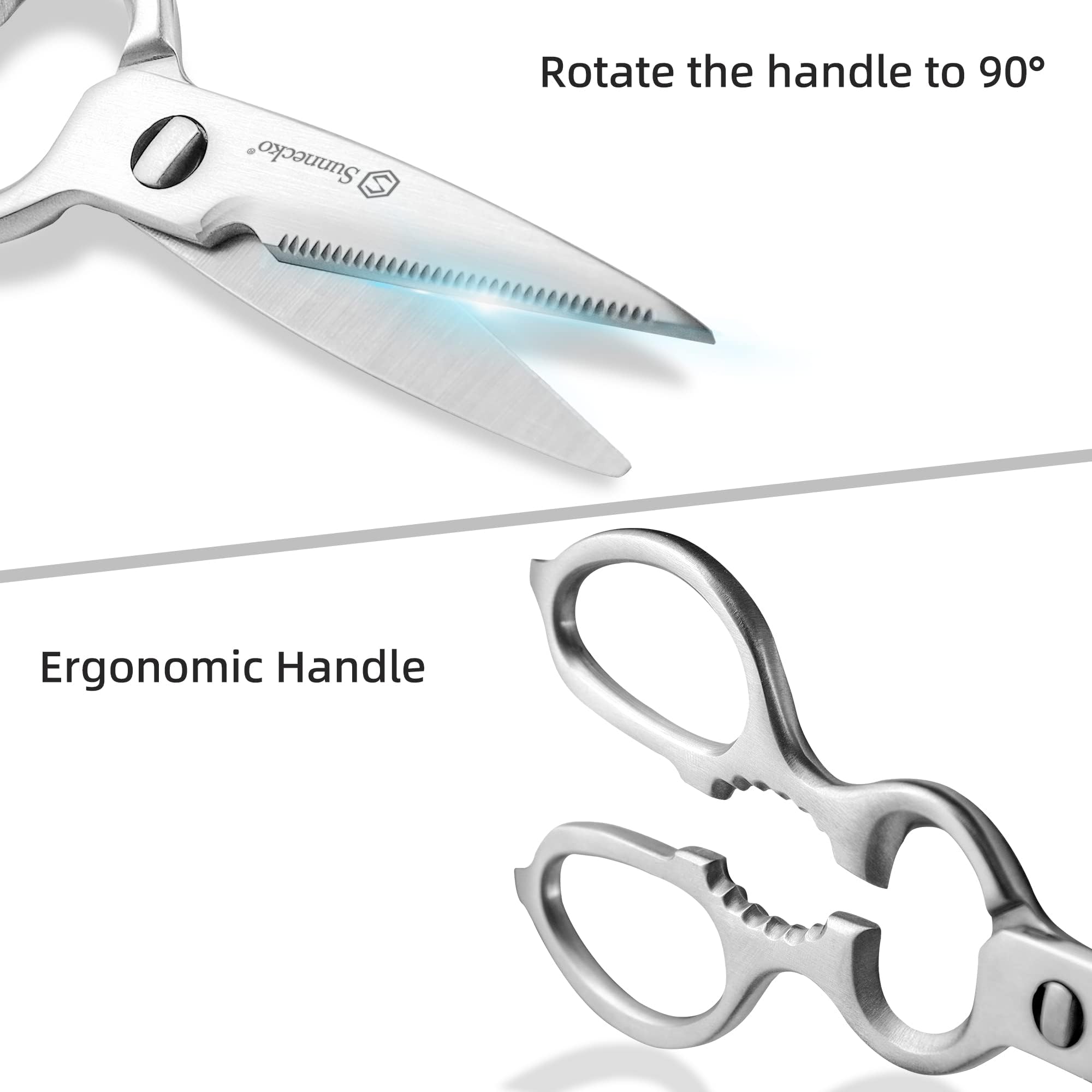 Sunnecko ergonomic full-tang handle for secure grip