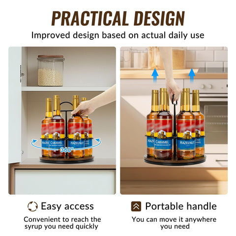 SUNNEKO wooden base with non-slip pads offering stability on countertops