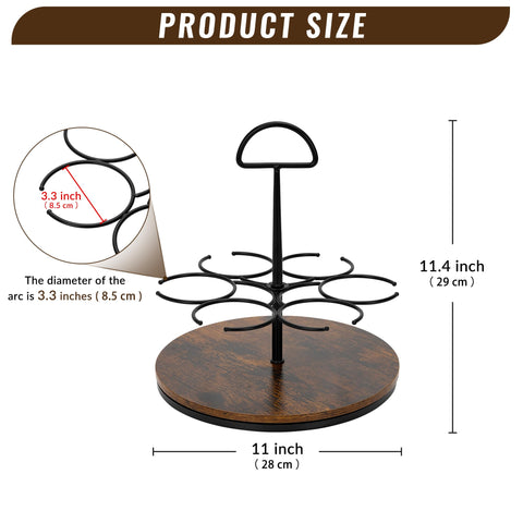SUNNEKO top-down view of carousel illustrating full 360-degree bottle arrangement benefit