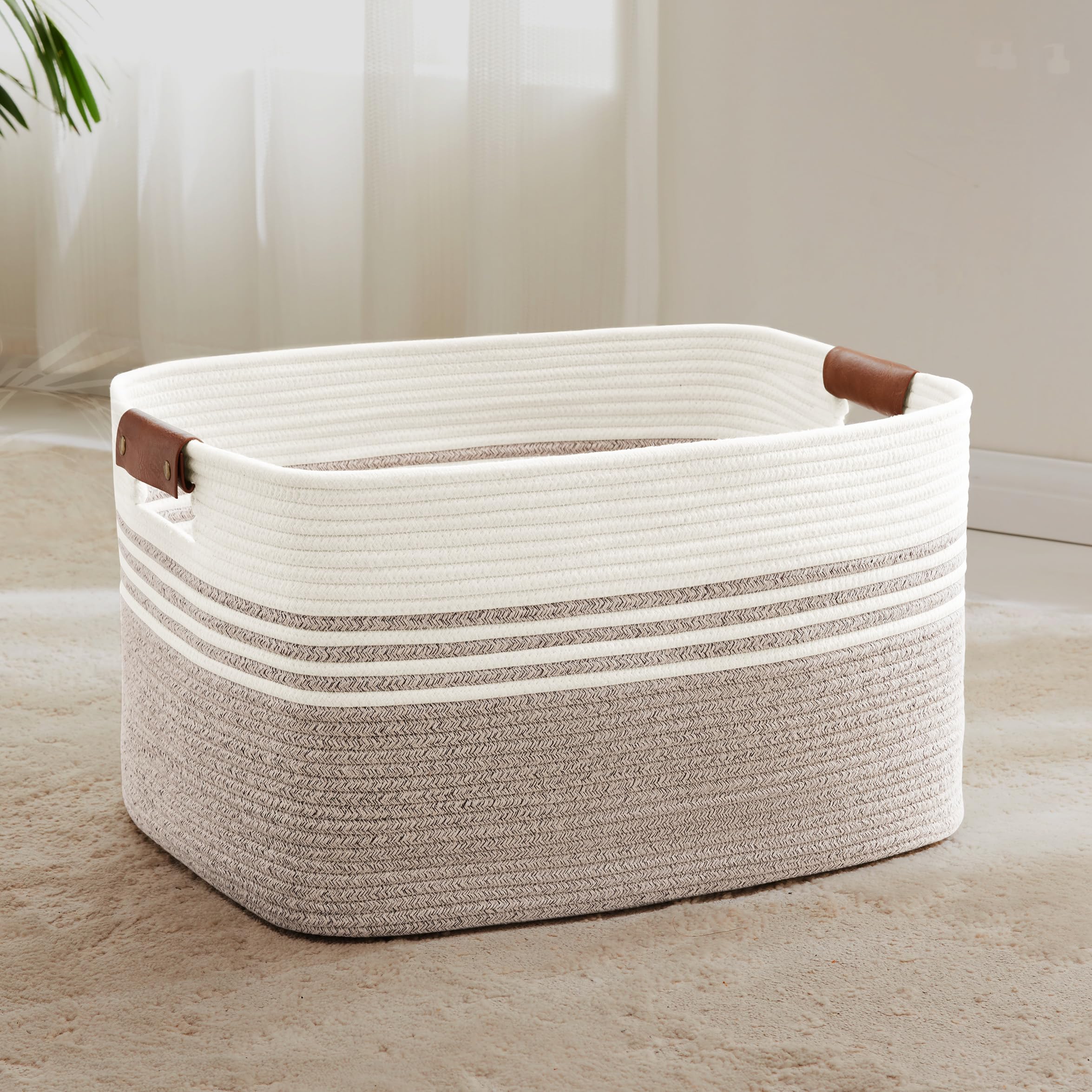 SunNewt front view of basket showing roomy storage and stylish design